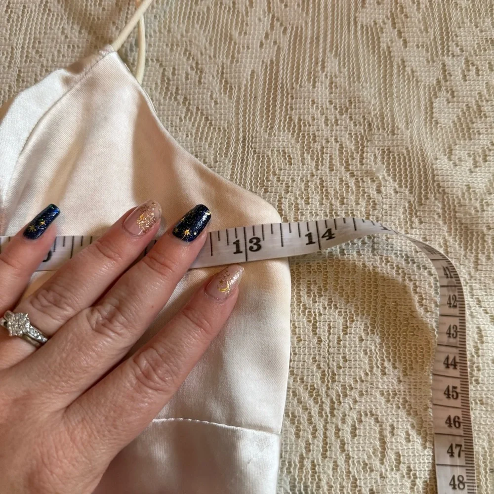 Princes Polly Stargazing satiny champagne slip dress - Picture 5 of 11